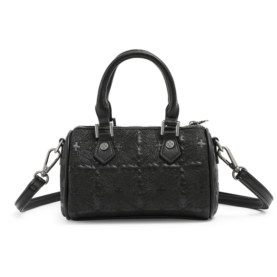 Embroidered Chopper Hanna Bag -Black — image 4