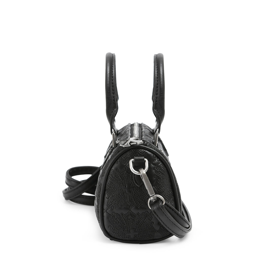 Embroidered Chopper Hanna Bag -Black — image 5