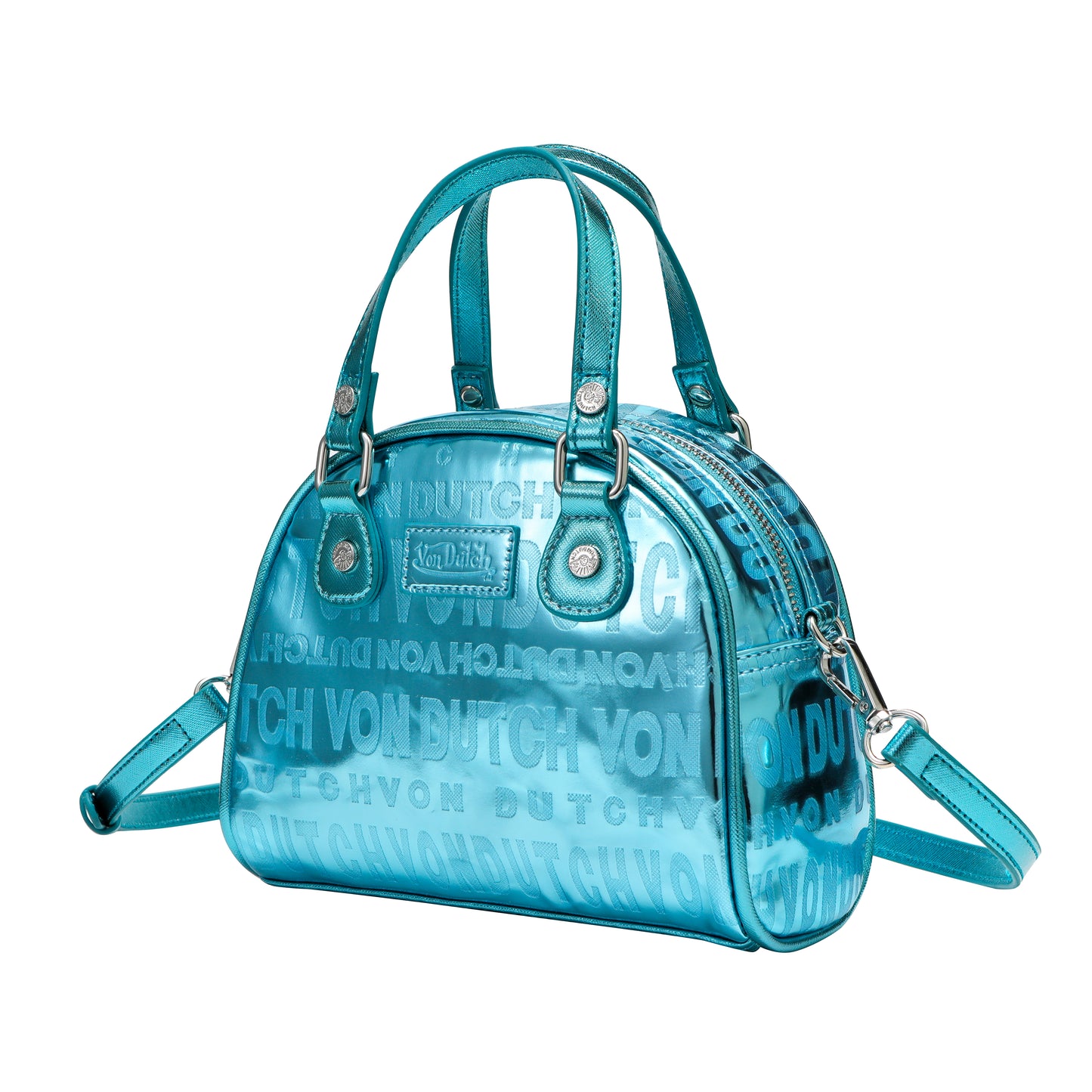 Metallic Blue Reflective Bowling Bag