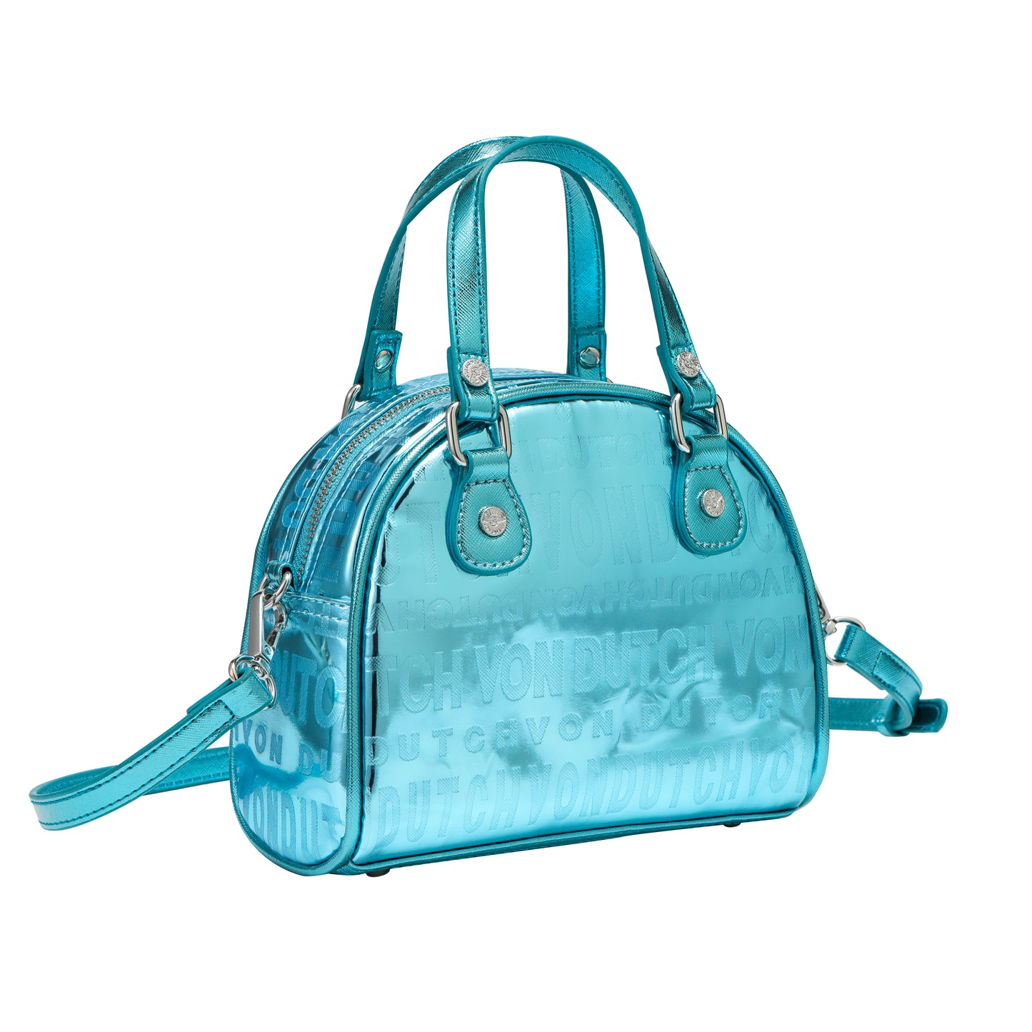 Metallic Blue Reflective Bowling Bag