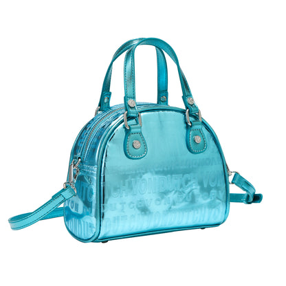 Metallic Blue Reflective Bowling Bag