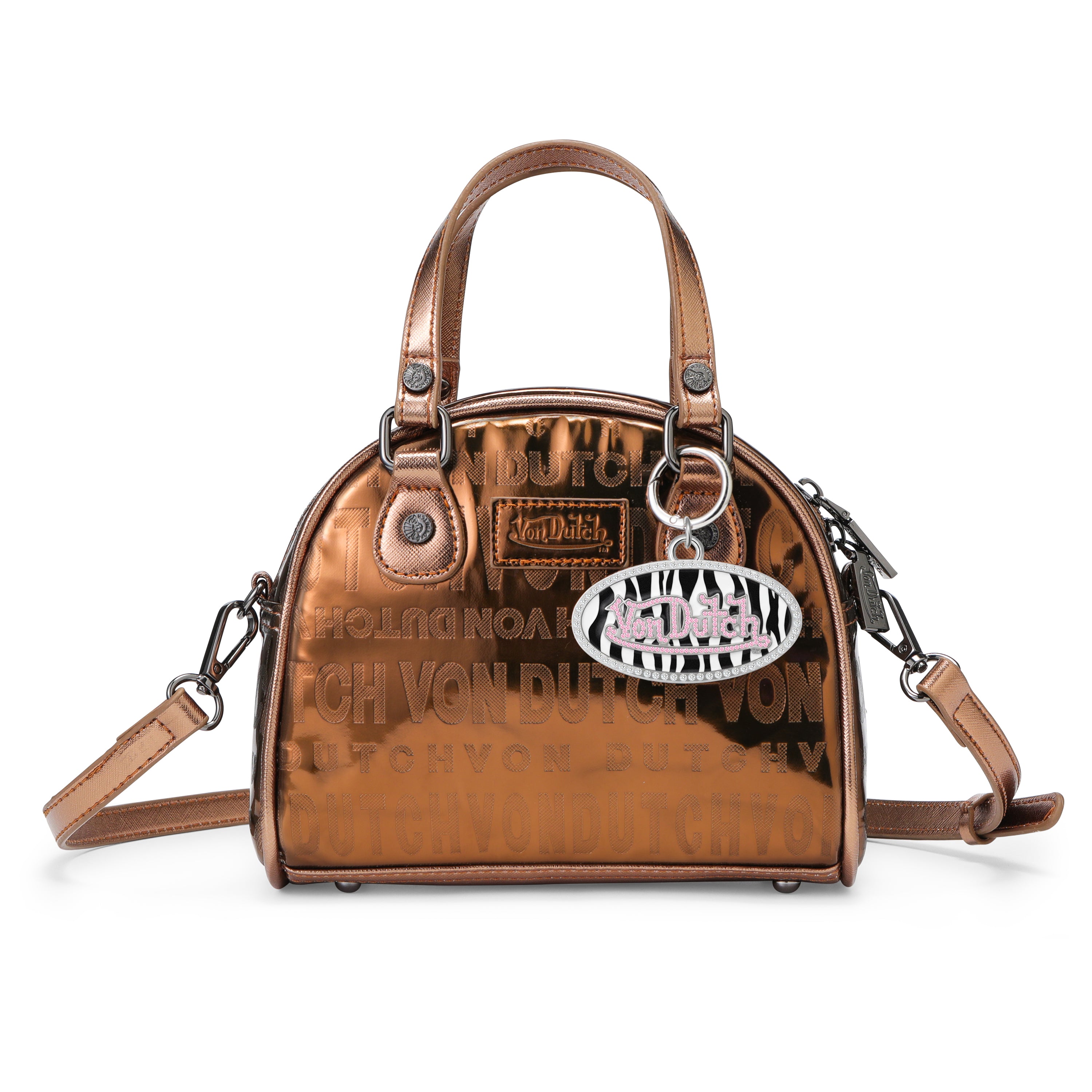 OVAL CHARM KEYCHAIN - ZEBRA – Von Dutch