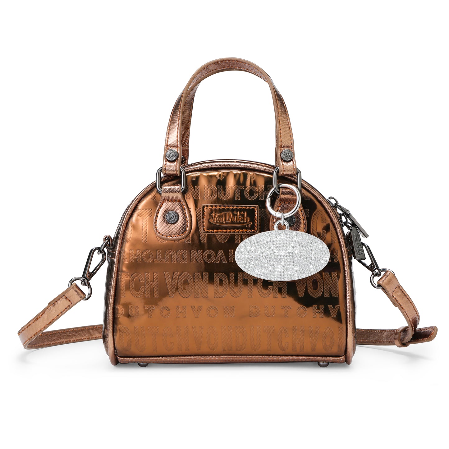 OVAL CHARM KEYCHAIN - USA