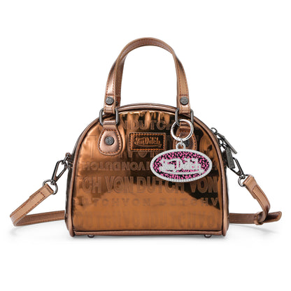 OVAL CHARM KEYCHAIN - PINK CHEETAH