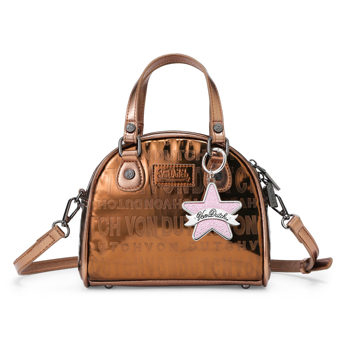 STAR KEYCHAIN - PINK RHINESTONES