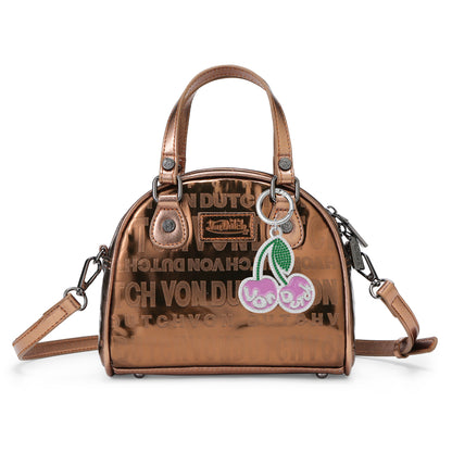 VON DUTCH CHERRY RHINESTONE KEYCHAIN - PINK