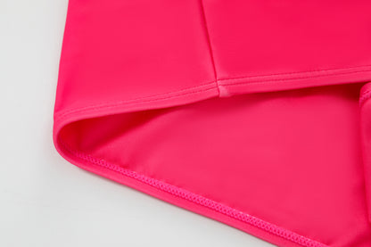 Rhinestone Classic Racing Spaghetti Top - Hot Pink