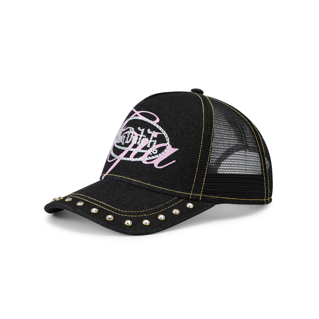 I.AM.GIA X VON DUTCH BLACK DENIM TRUCKER HAT