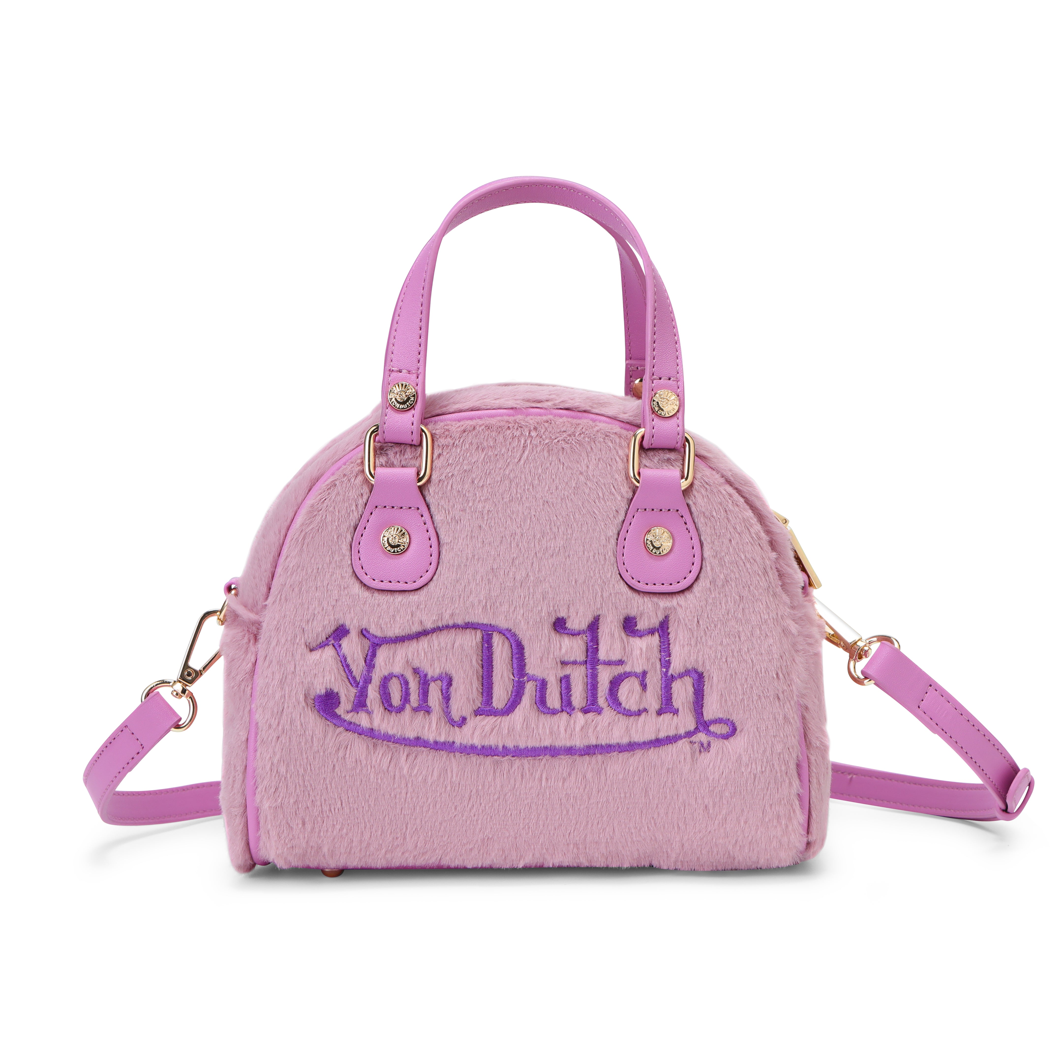 Pink and Purple Furry Bowling Bag | Von Dutch
