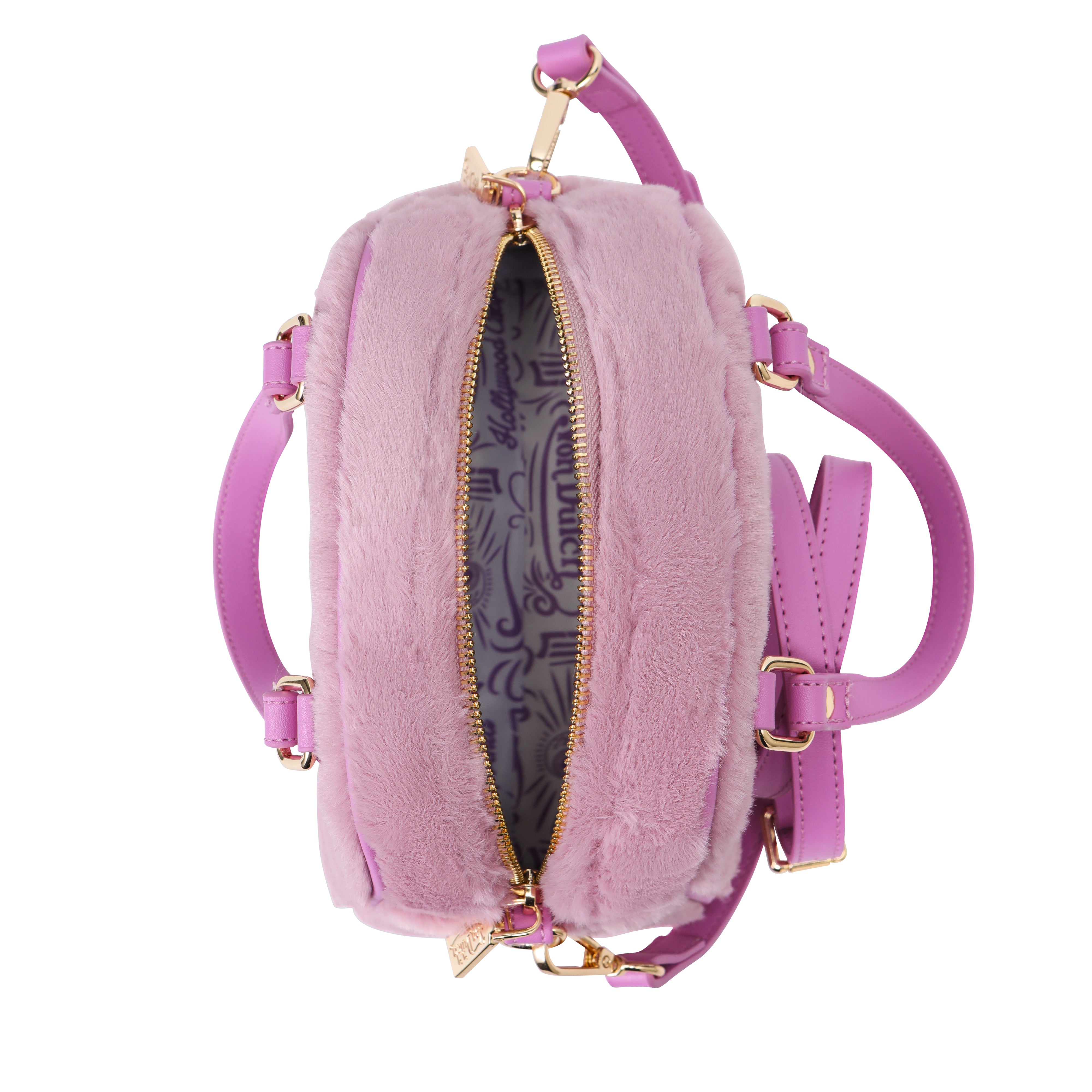Pink and Purple Furry Bowling Bag | Von Dutch