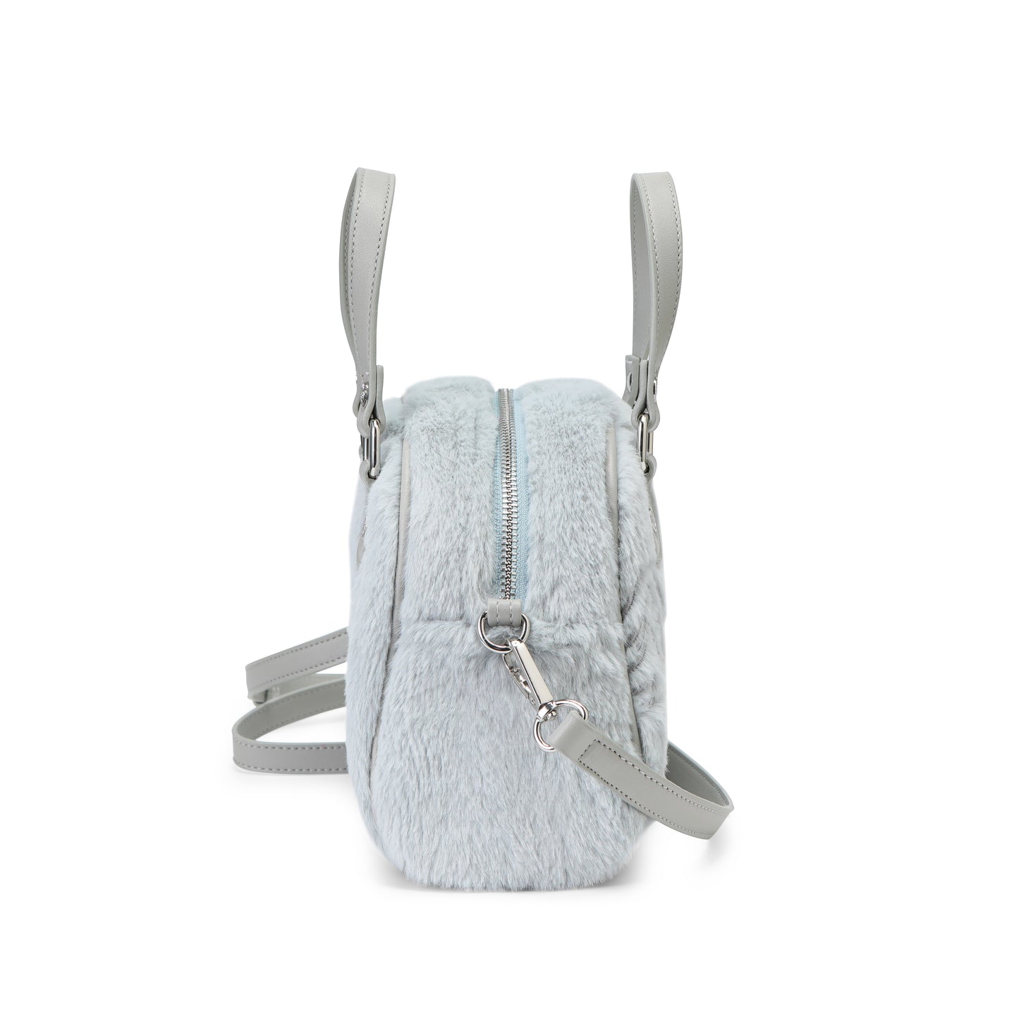 Powder Blue Furry Bowling Bag