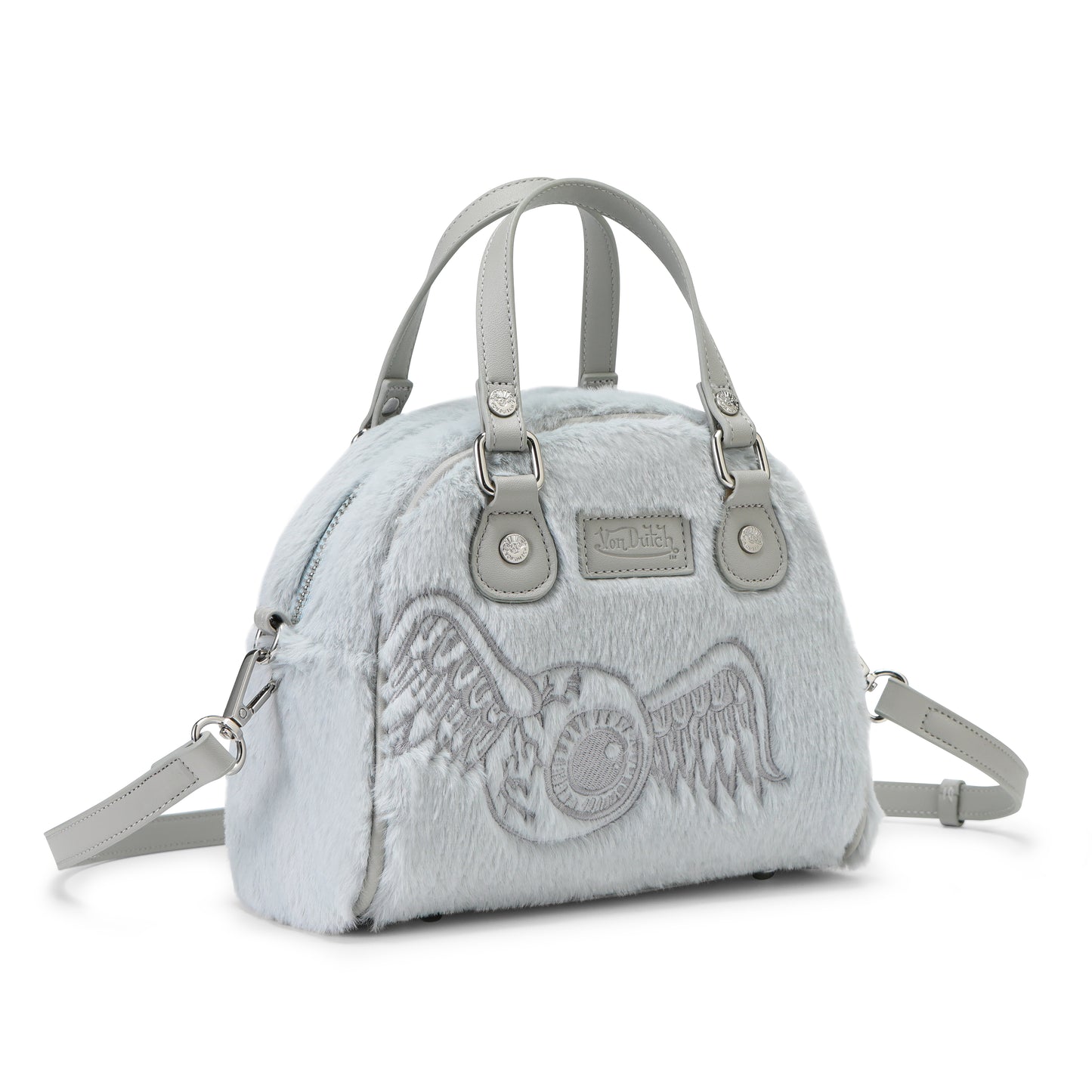 Powder Blue Furry Bowling Bag
