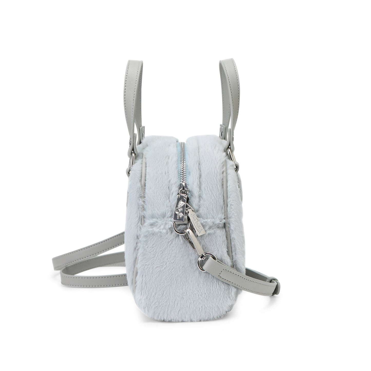 Powder Blue Furry Bowling Bag