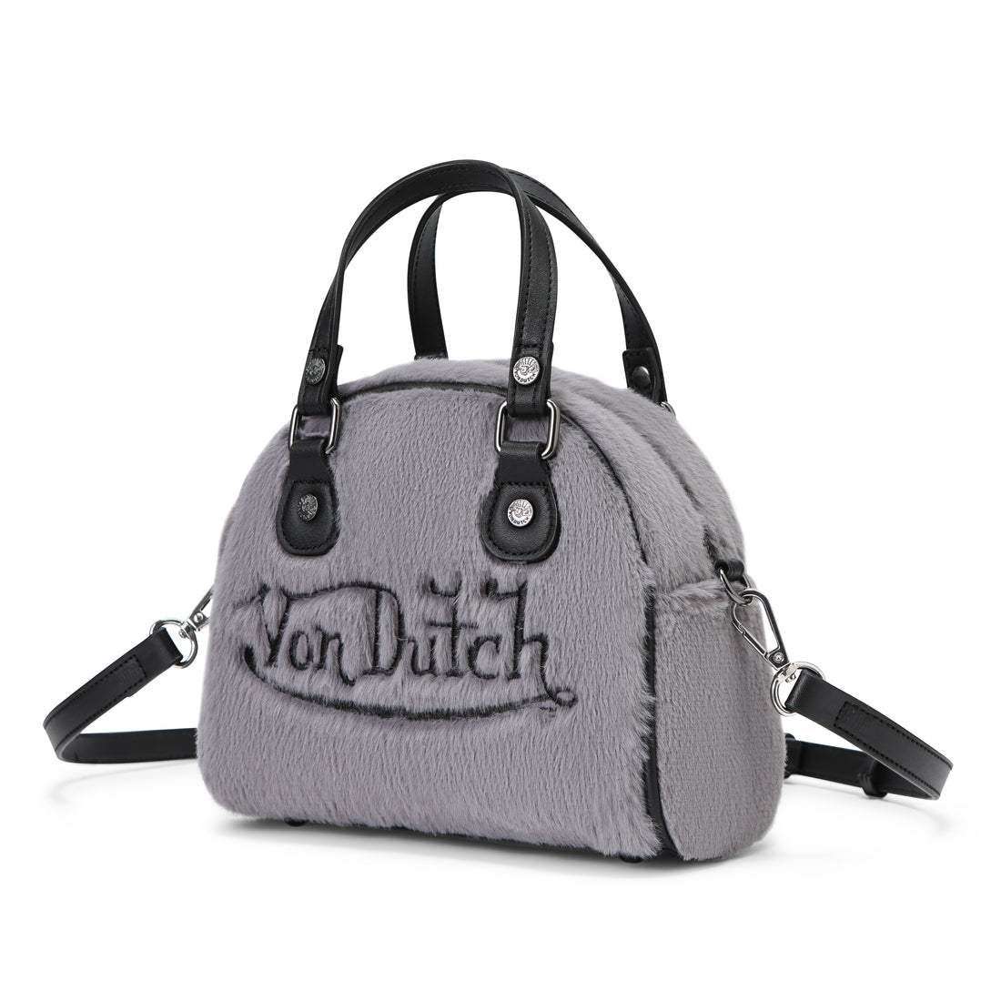 Grey Furry Bowling Bag