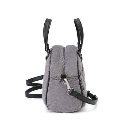 Grey Furry Bowling Bag