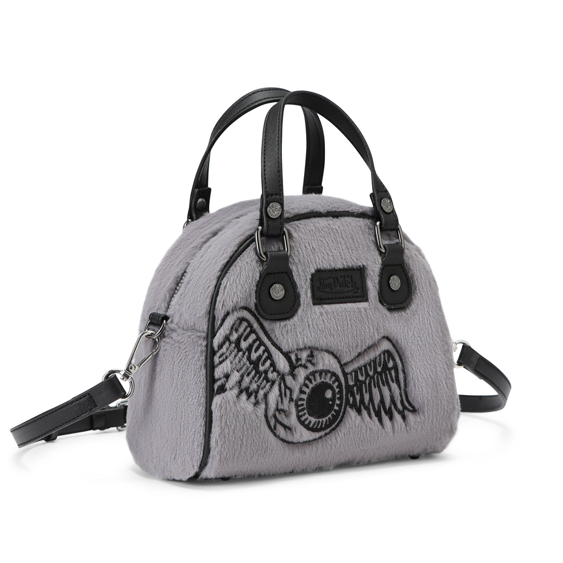 Grey Furry Bowling Bag