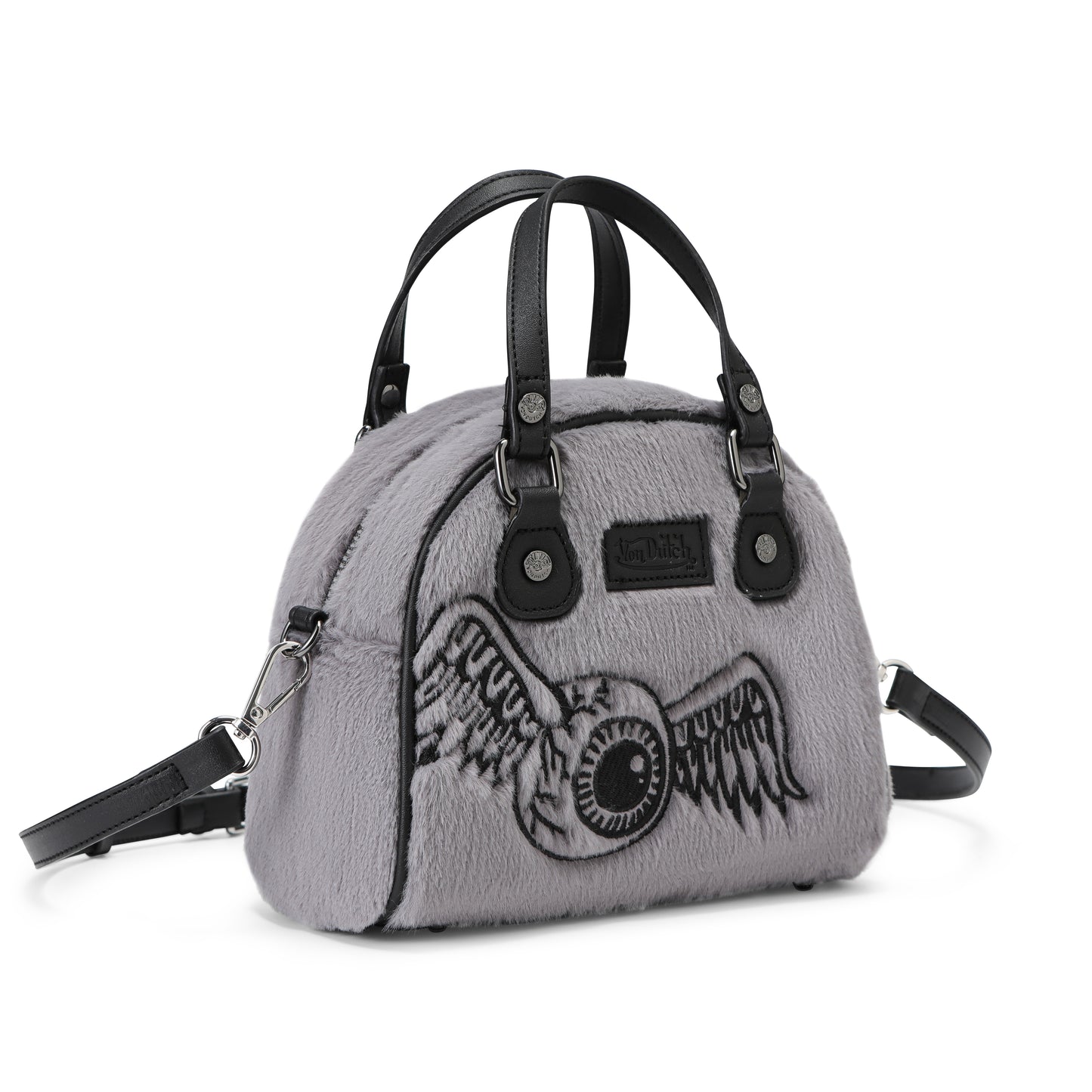 Grey Furry Bowling Bag