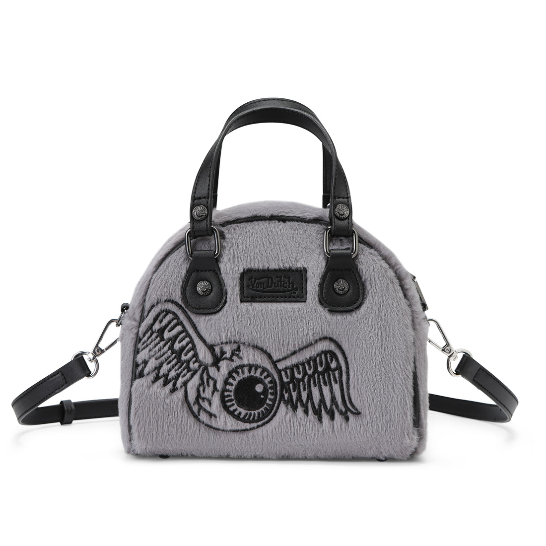 Grey Furry Bowling Bag
