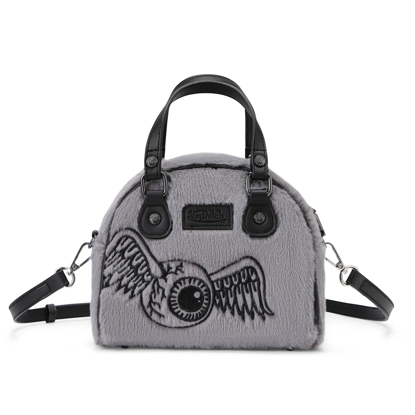 Grey Furry Bowling Bag