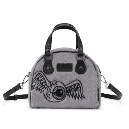 Grey Furry Bowling Bag