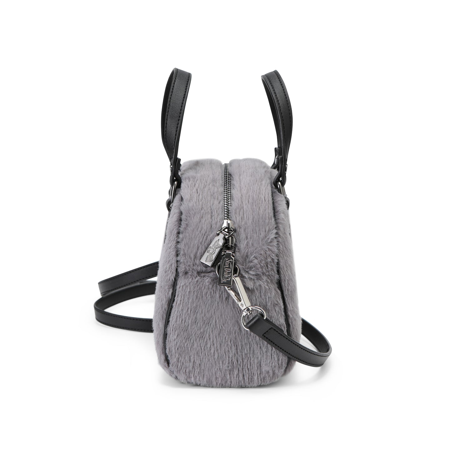 Grey Furry Bowling Bag