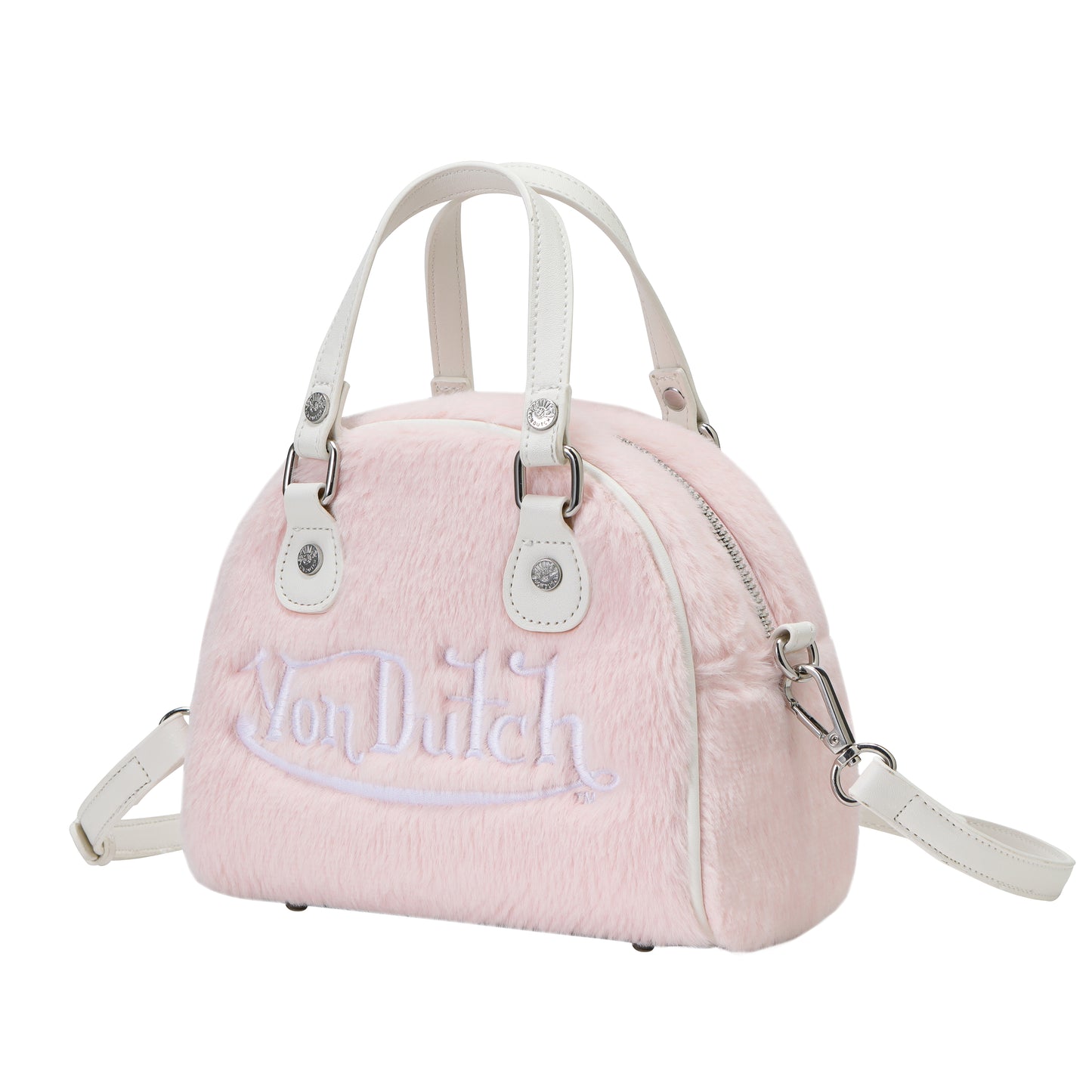 Baby Pink Furry Bowling Bag