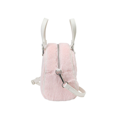 Baby Pink Furry Bowling Bag