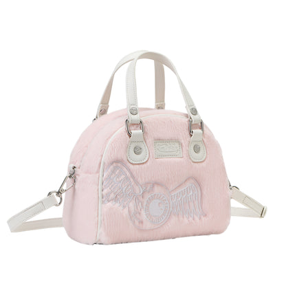 Baby Pink Furry Bowling Bag