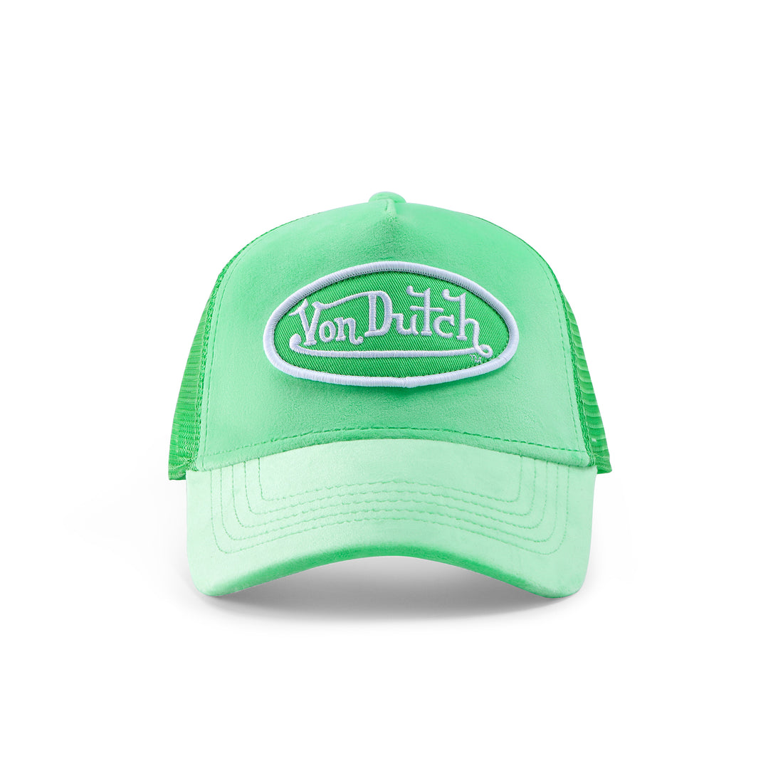 Lime Velvet Trucker Hat