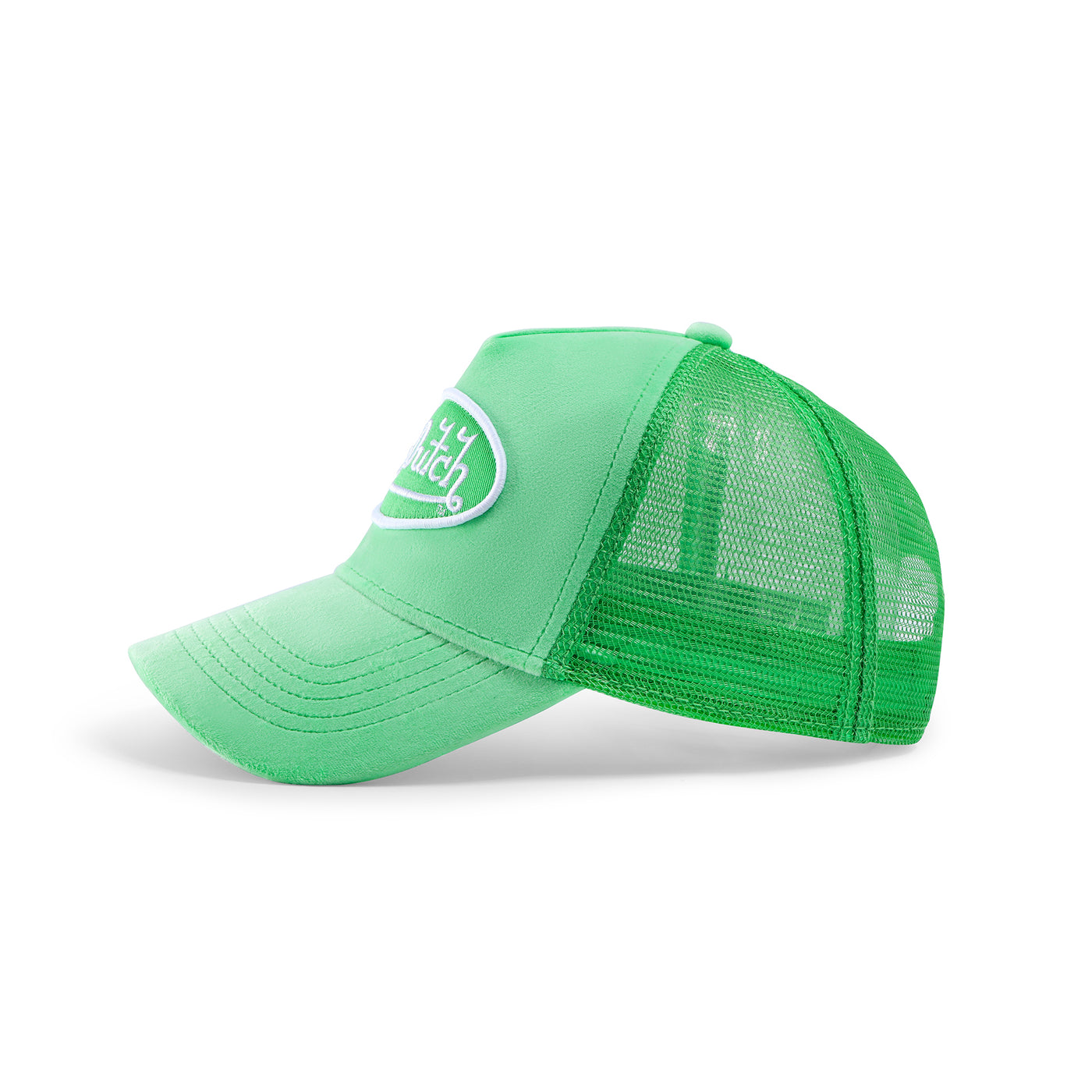 Von Dutch Lime Velvet Trucker Hat