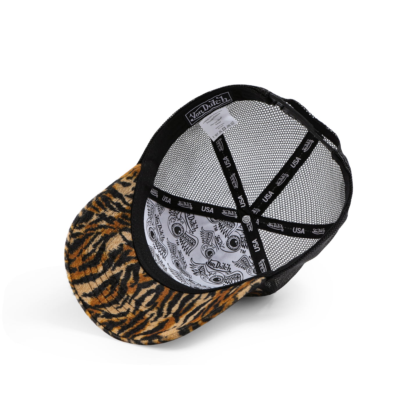 Tiger Stripe Velvet Trucker Hat