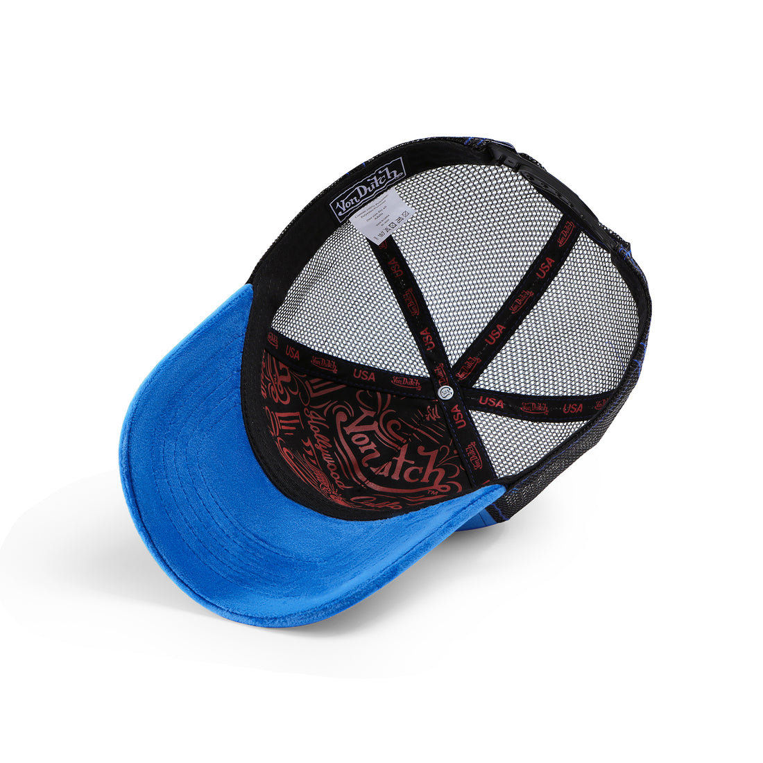 Electric Blue Velvet Trucker Hat