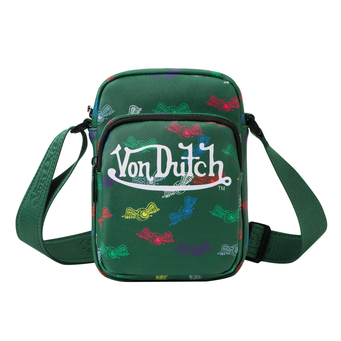Men's Neon Logo Crossbody Bag - Green — image 1