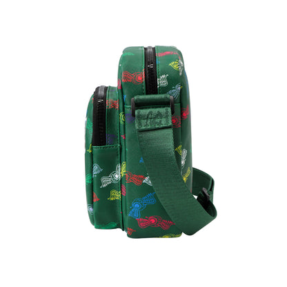 Men's Neon Logo Crossbody Bag - Green