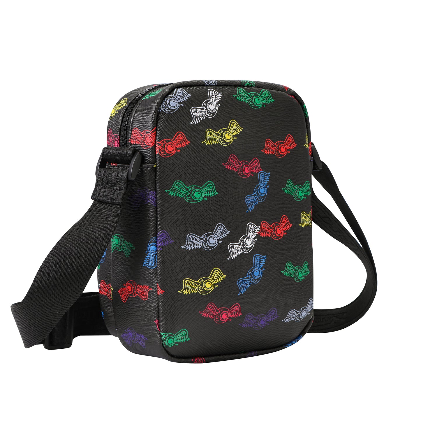 Men's Neon Logo Crossbody Bag - Black