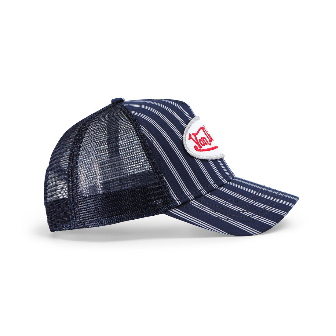Navy & White Stripe Trucker Hat