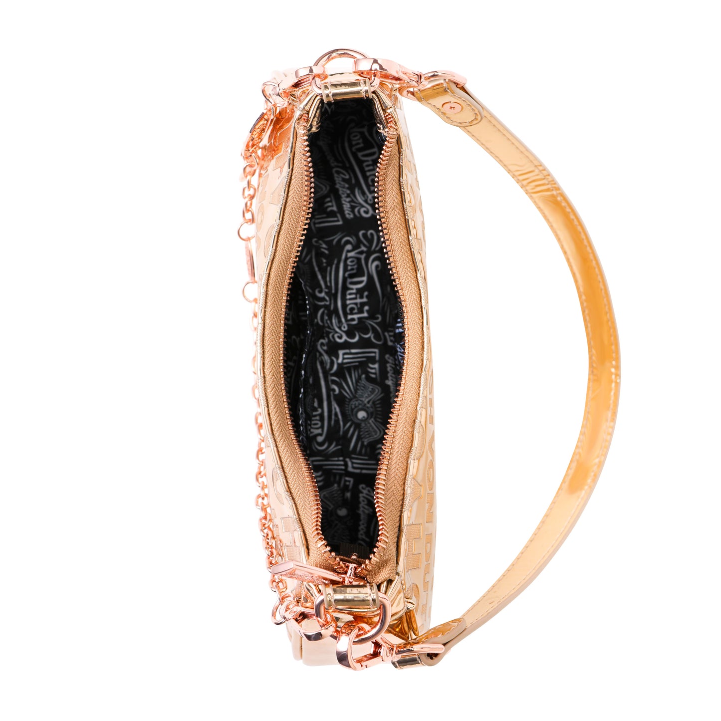 Rose Gold Reflective Shoulder Bag