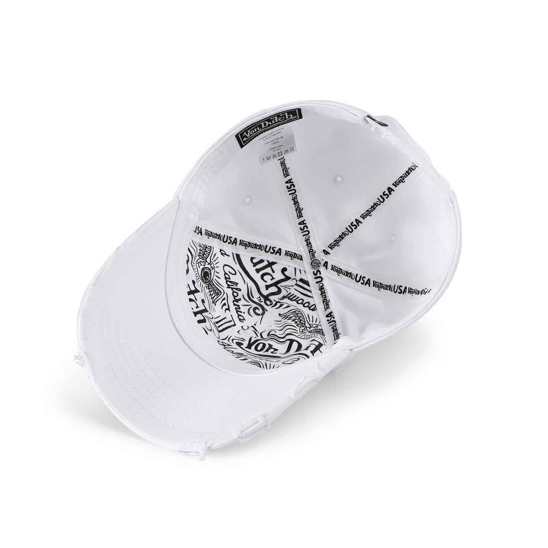 MotoCross Strapback Hat - White — image 6