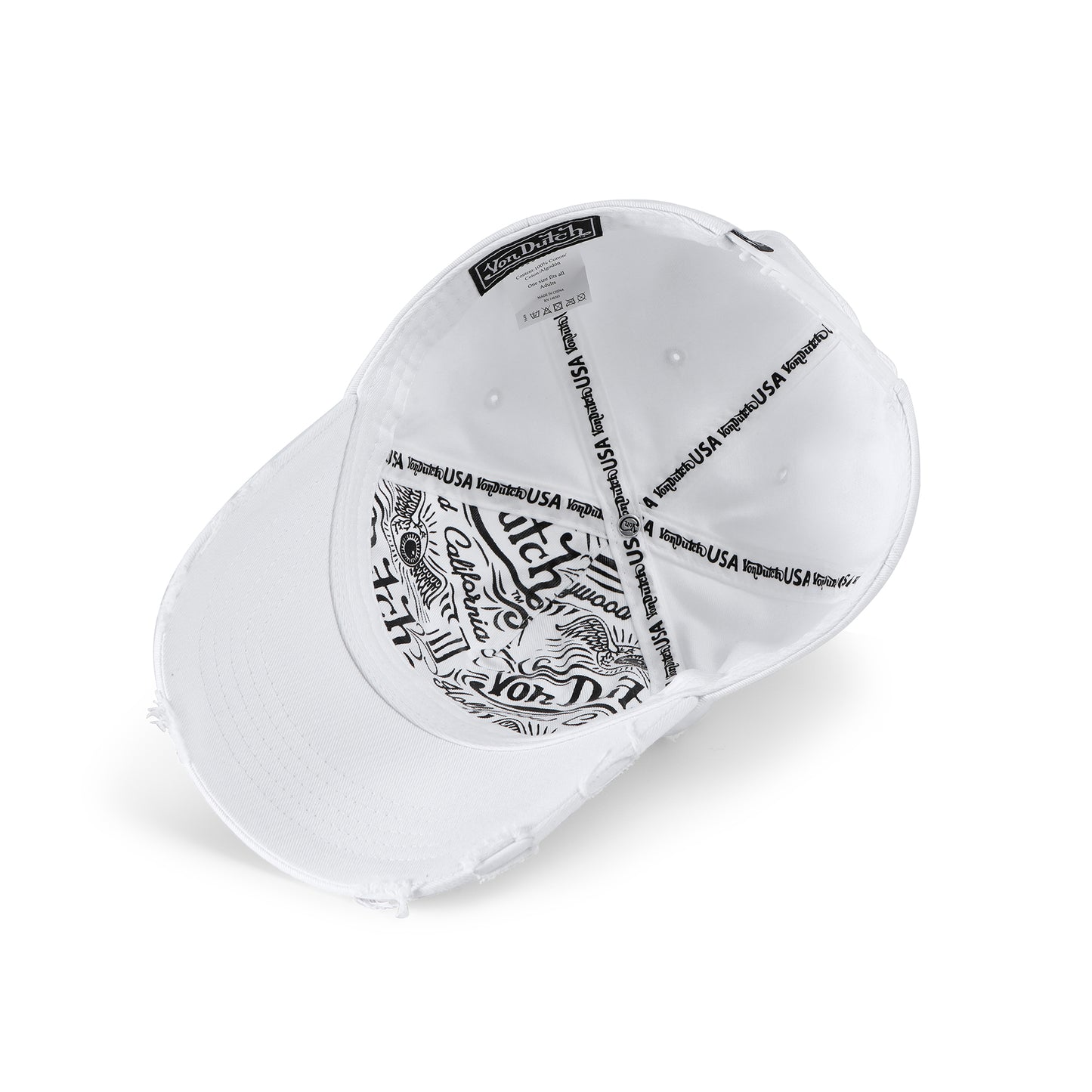 MotoCross Strapback Hat - White