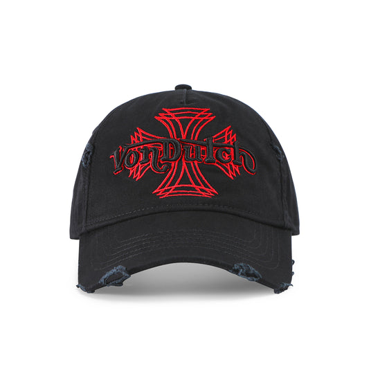 MotoCross Strapback Hat - Black & Red