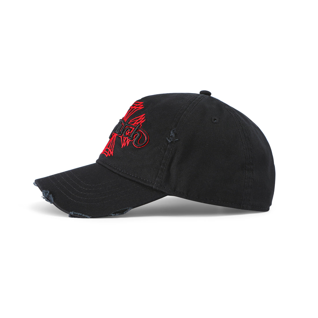 MotoCross Strapback Hat - Black & Red — image 3