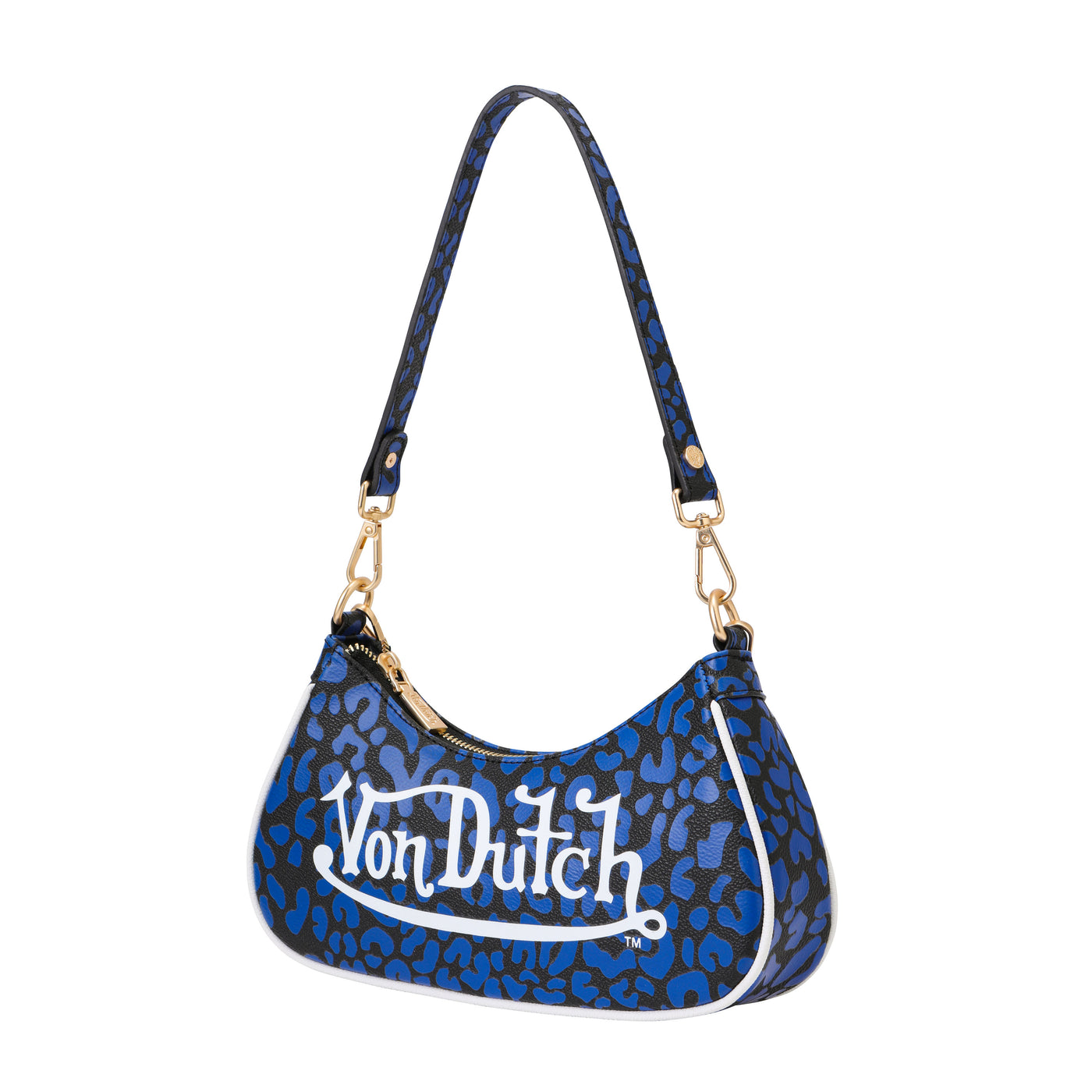 Von Dutch Blue Cheetah Shoulder Bag