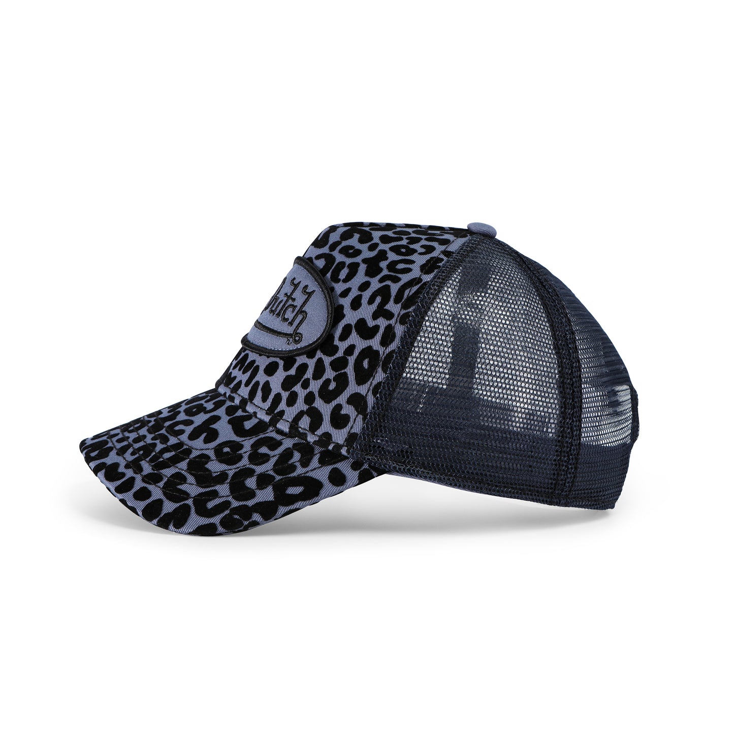Blueberry Cheetah Velvet Trucker Hat
