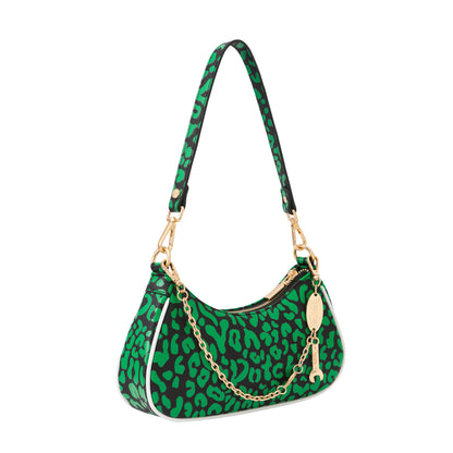 Lime Green Cheetah Shoulder Bag