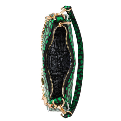 Lime Green Cheetah Shoulder Bag