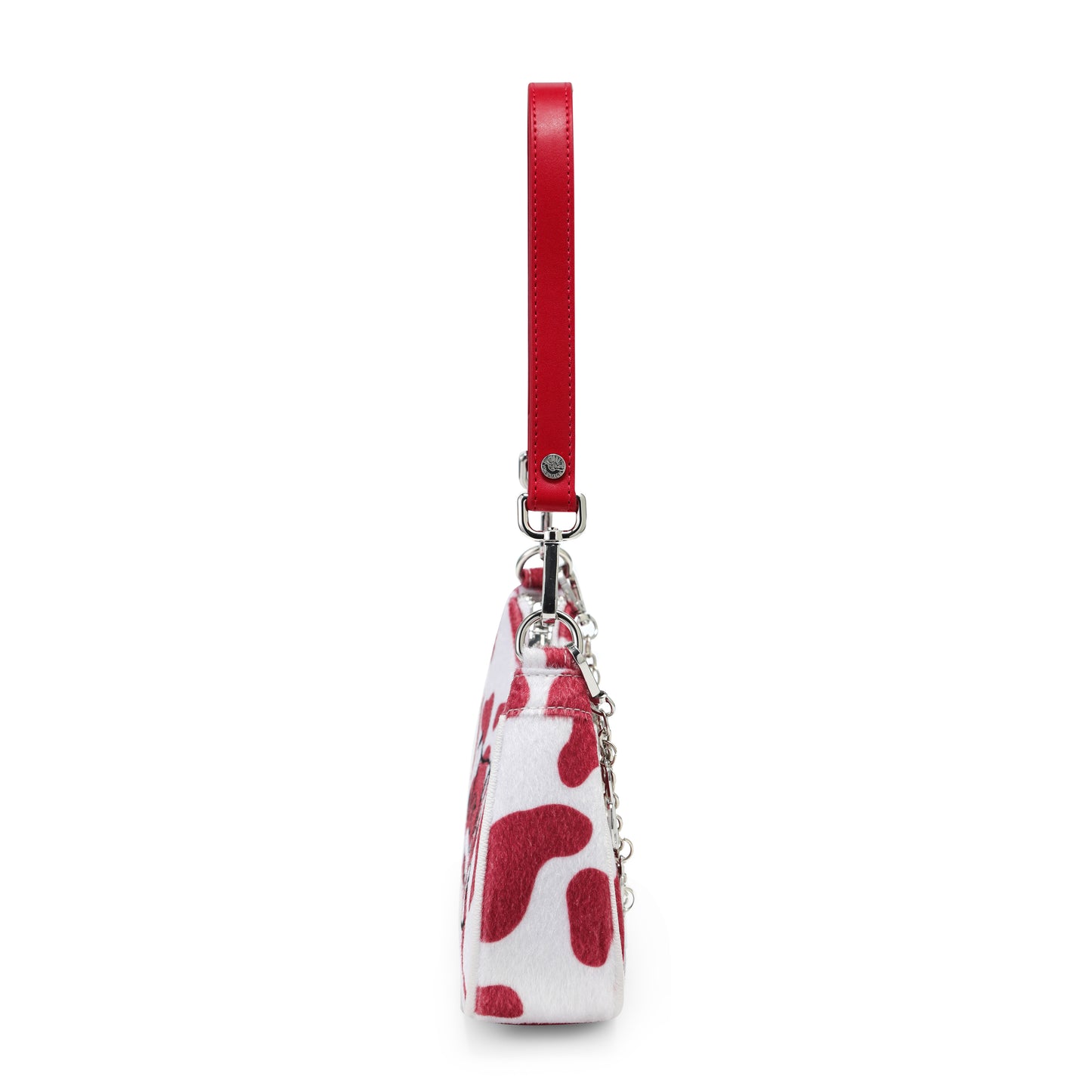 Red Cow Print Shoulder Bag