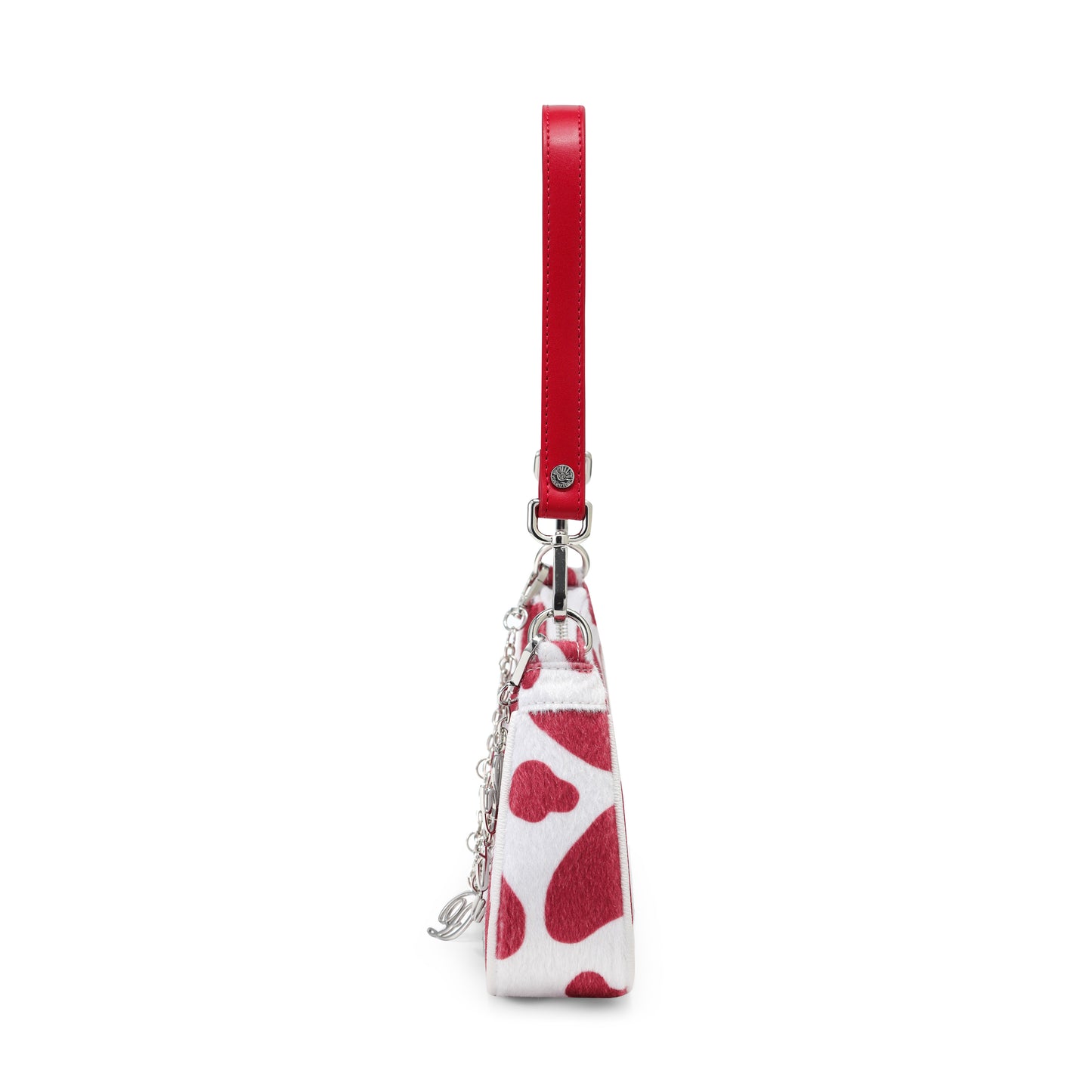 Red Cow Print Shoulder Bag