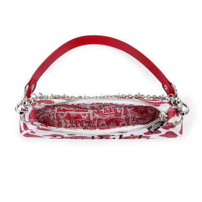 Red Cow Print Shoulder Bag