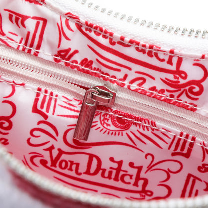 Red Cow Print Shoulder Bag