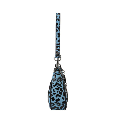 Blueberry Cheetah Shoulder Bag